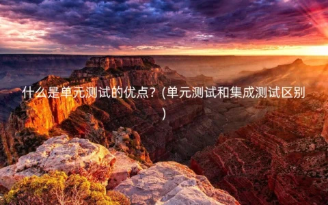 什么是单元测试的优点？(单元测试和集成测试区别)