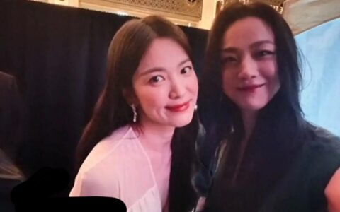 汤唯在韩国太火了，妥妥C位！宋慧乔金秀贤抢着跟她合影表情萌翻