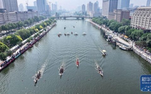 “我在海河赛龙舟”——外籍工程师体验端午习俗-天津海河划龙舟
