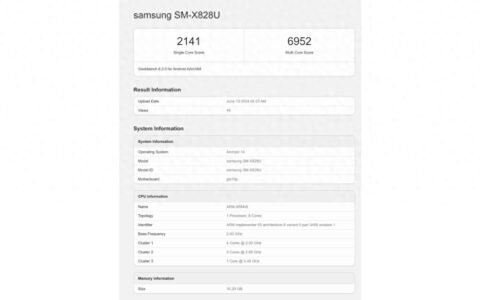 三星 Galaxy Tab S10 Plus平板跑分曝光：弃“龙”投“玑”，性能可观-三星 Galaxy Tab A9